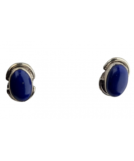 Boucles Lapis-lazuli serties Argent 925