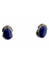 Boucles d'oreilles Lapis-lazuli serties Argent 925