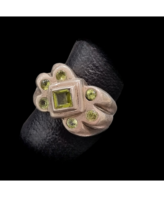 Bague Péridot Argent 925 Taille 61