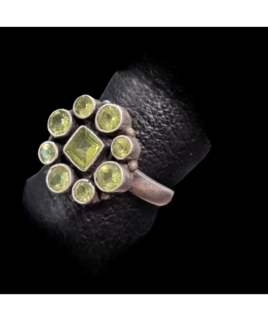 Bague Péridot Argent 925 Taille 52