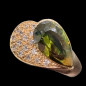 Bague Zirconium Bronze plaqué or Taille 54