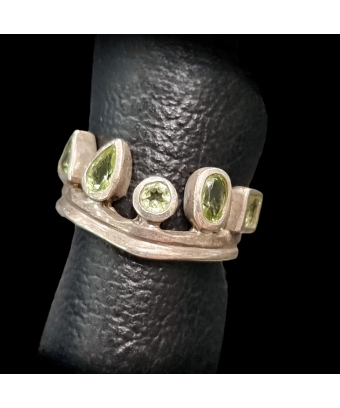 Bague Péridot Argent 925 Taille 54