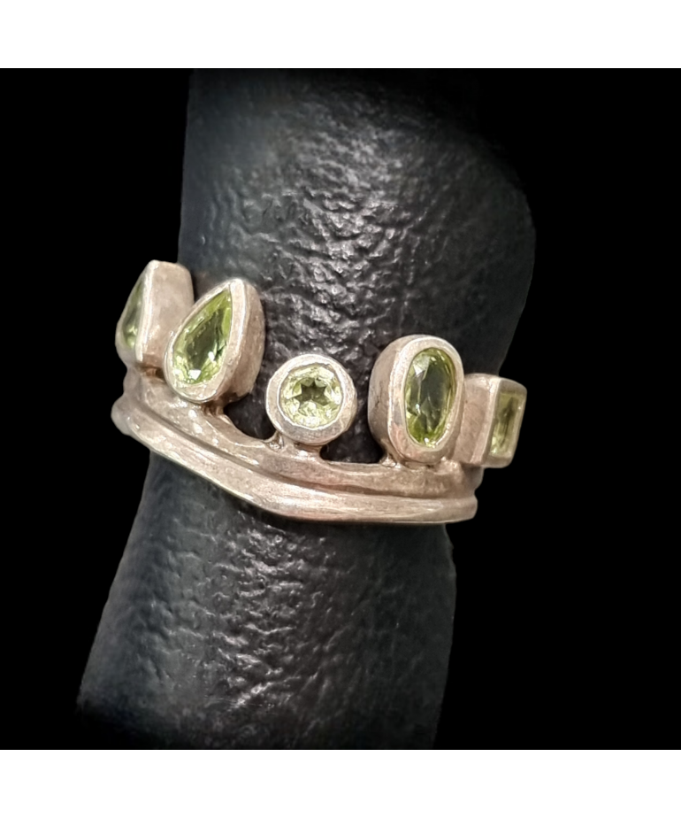 Bague Péridot Argent 925 Taille 54