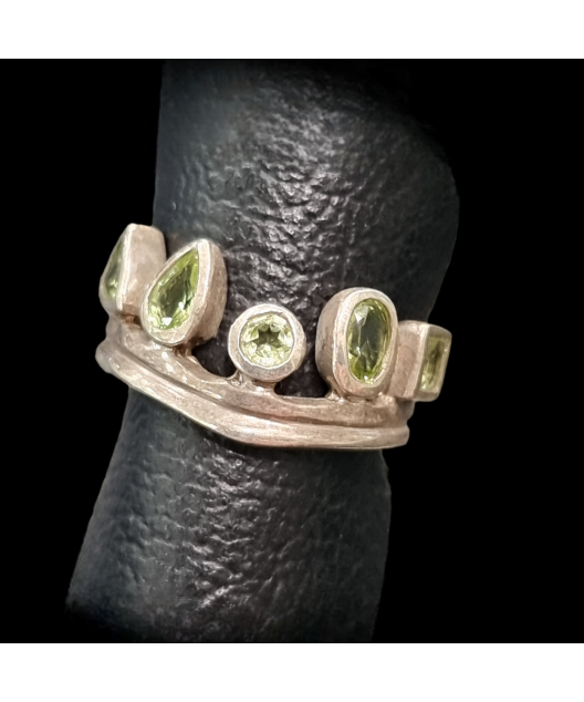 Bague Péridot Argent 925 Taille 54