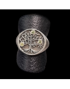 Bague Péridot Arbre de vie Argent 925 Taille 58