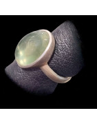 Bague Préhnite Argent 925 Taille 61