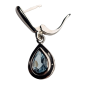 Boucles Topaze bleue sertie argent 925