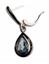 Boucles Topaze bleue sertie argent 925