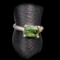Bague tourmaline verte argent 925 taille 59