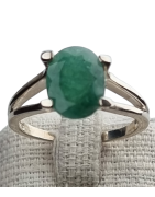 Bague Emeraude Argent 925 Taille 56