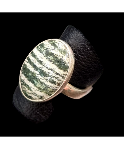 Bague Séraphinite Argent 925 Taille 57