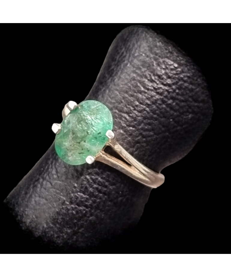Bague Emeraude Argent 925 Taille 54