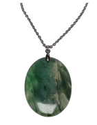 Pendentif Aventurine verte avec chaîne