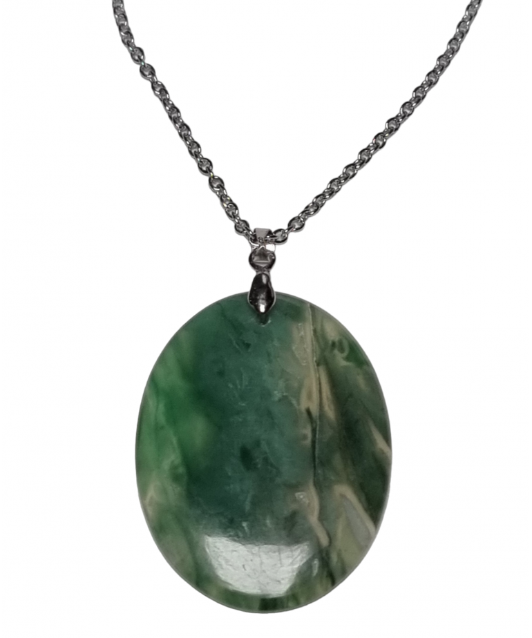 Pendentif Aventurine verte avec chaîne