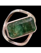 Bague Emeraude Argent 925 Taille 58