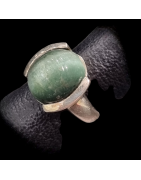 Bague Béryl Œil de chat Argent 925 Taille 52