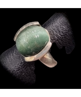 Bague Béryl Œil de chat Argent 925 Taille 52