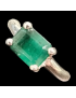 Bague Emeraude Argent 925 Taille 54