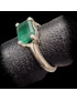 Bague Emeraude Argent 925 Taille 54