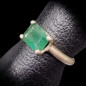 Bague Emeraude Argent 925 Taille 57
