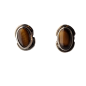 Boucles Œil de tigre serties Argent 925