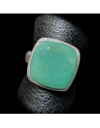 Bague Chrysoprase Argent 925 Taille 60