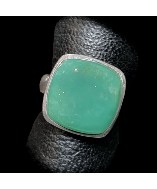 Bague Chrysoprase Argent 925 Taille 60