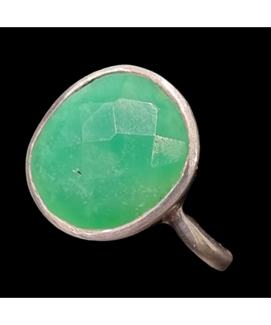 Bague Chrysoprase Argent 925 Taille 60