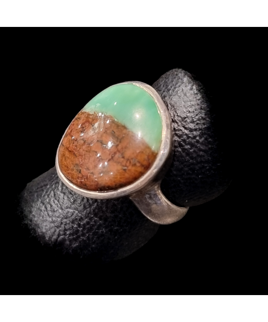 Bague Chrysoprase Argent 925 Taille 57