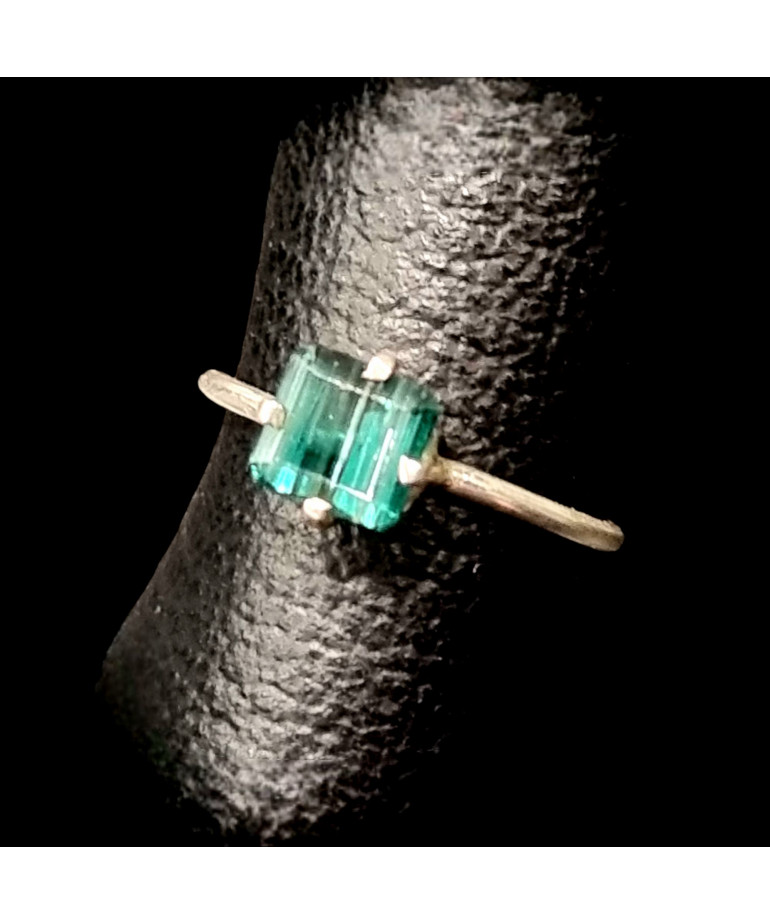 Bague Tourmaline bleue Argent 925 Taille 55