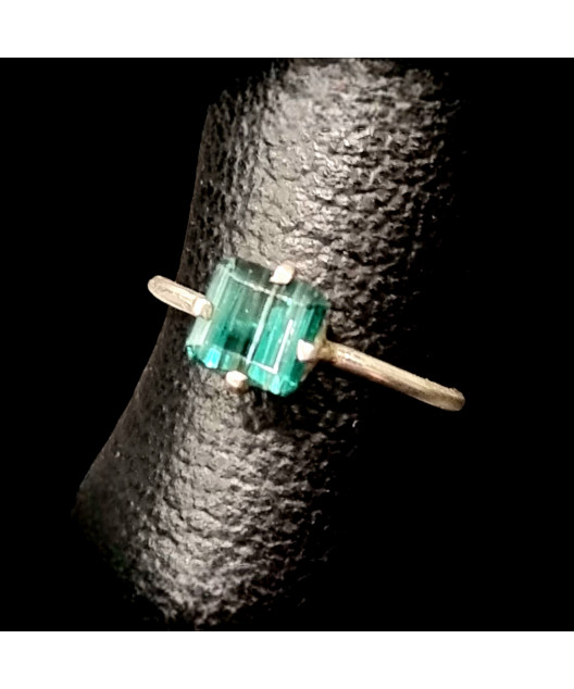 Bague Tourmaline bleue Argent 925 Taille 55
