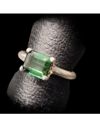 Bague tourmaline verte argent 925