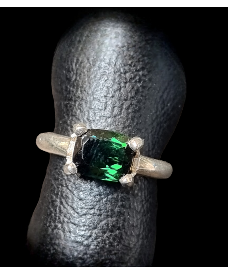 Bague Tourmaline verte Argent 925