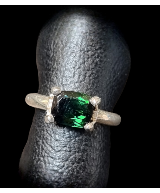 Bague Tourmaline verte Argent 925