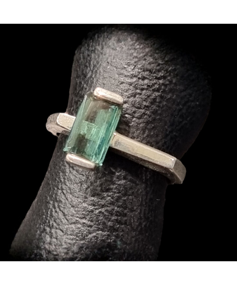 Bague Tourmaline bleue Argent 925 Taille 53