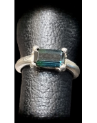 Bague Tourmaline bleue Argent 925 Taille 50