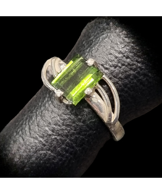 Bague Tourmaline verte Argent 925 Taille 51