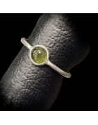 Bague Tourmaline verte Argent 925 Taille 52