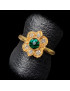 Bague Zirconium Fleur plaqué or Taille 57