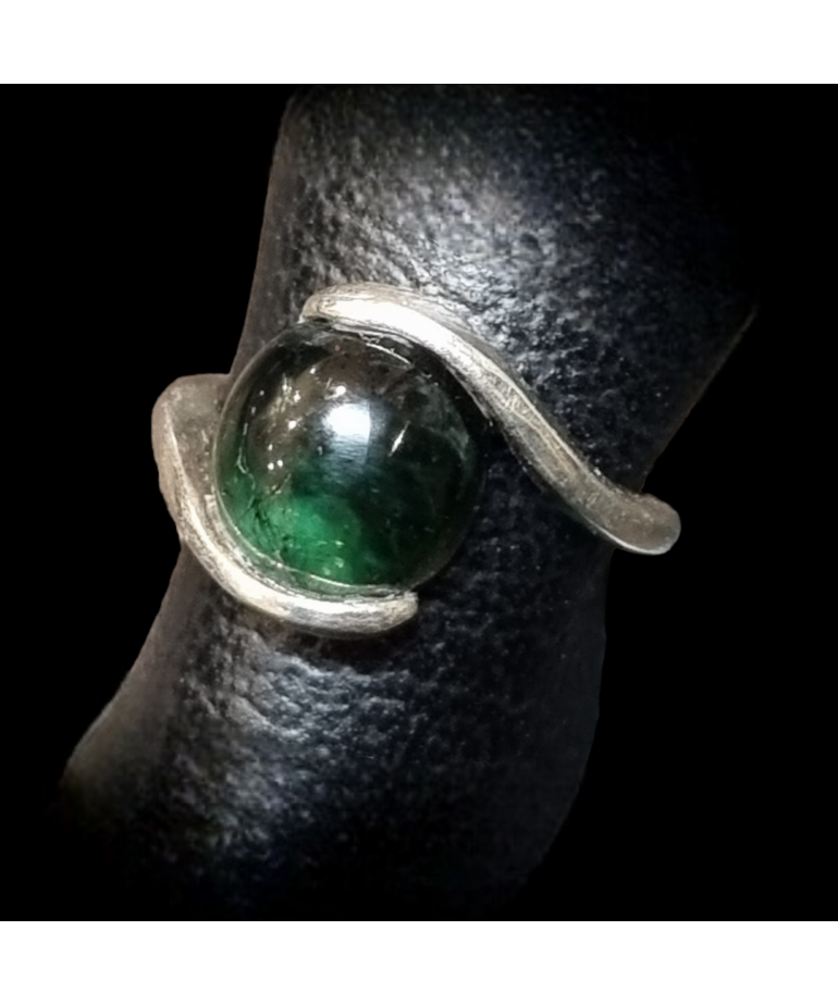 Bague Tourmaline Œil de chat Argent 925 Taille 52