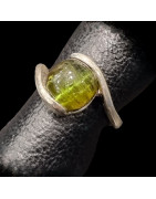 Bague Tourmaline Œil de chat Argent 925 Taille 50