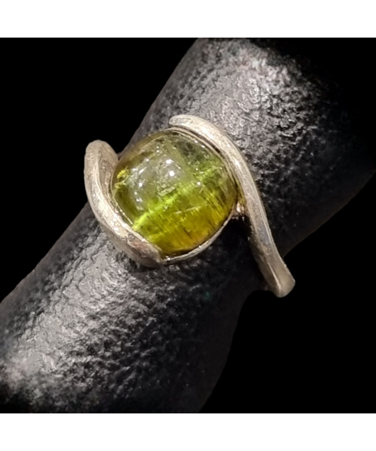 Bague Tourmaline Œil de chat Argent 925 Taille 50