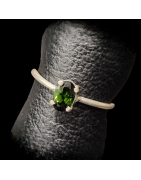 Bague Tourmaline verte Argent 925 Taille 56