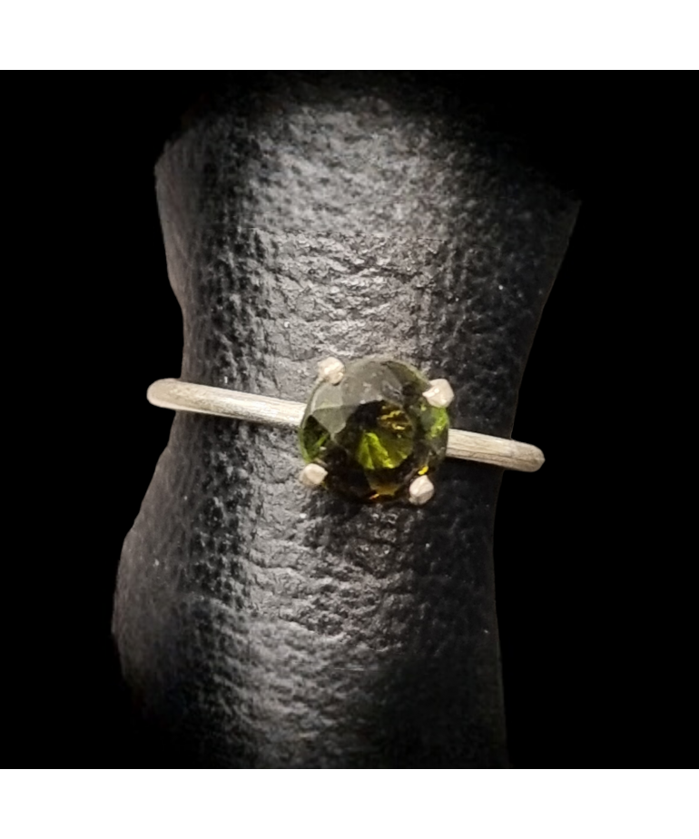 Bague Tourmaline verte Argent 925 Taille 54