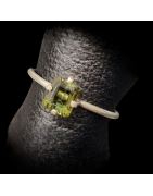 Bague Tourmaline verte Argent 925 Taille 57
