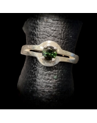 Bague Tourmaline verte Argent 925 Taille 53