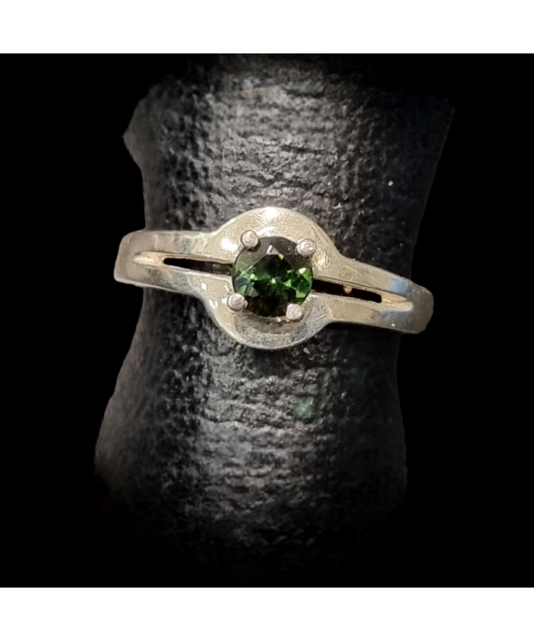 Bague Tourmaline verte Argent 925 Taille 53