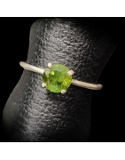 Bague Grenat vert Argent 925 Taille 57