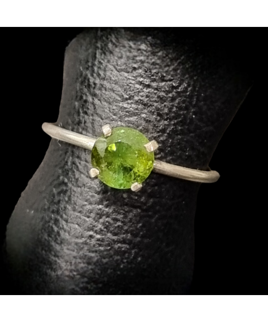 Bague Grenat vert Argent 925 Taille 57