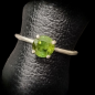Bague Grenat vert Argent 925 Taille 57